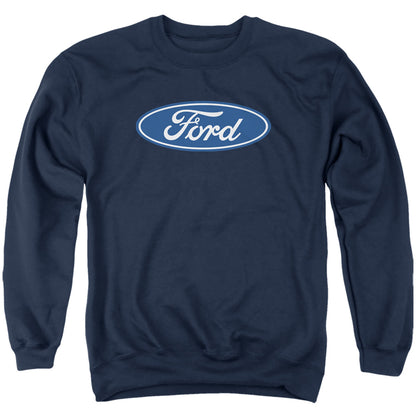 Ford Dimensional Logo Mens Crewneck Sweatshirt Navy