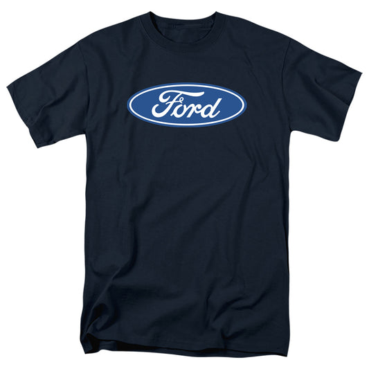 Ford Dimensional Logo Mens T Shirt Navy