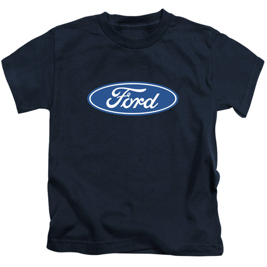 Ford Dimensional Logo Juvenile Kids Youth T Shirt Navy