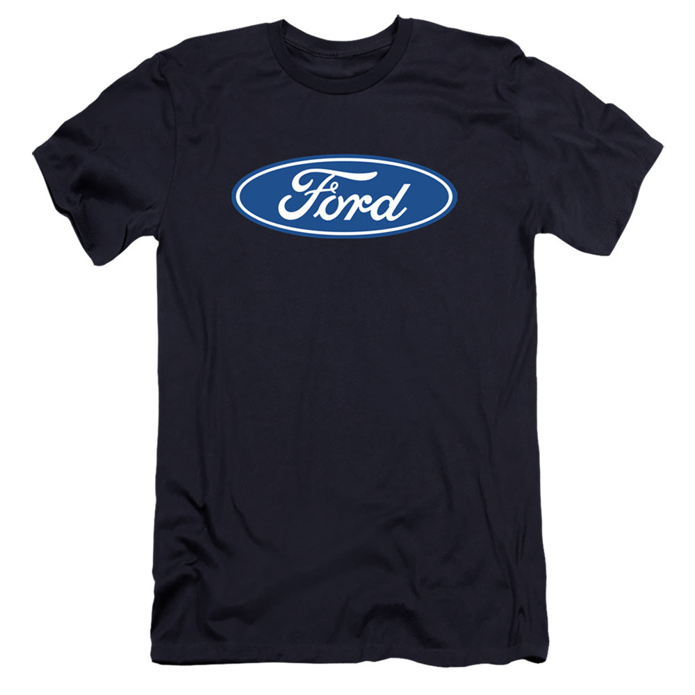 Ford Dimensional Logo Premium Bella Canvas Slim Fit Mens T Shirt Navy