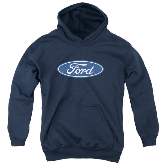 Ford Dimensional Logo Kids Youth Hoodie Navy