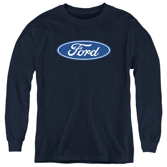 Ford Dimensional Logo Youth Long Sleeve Navy