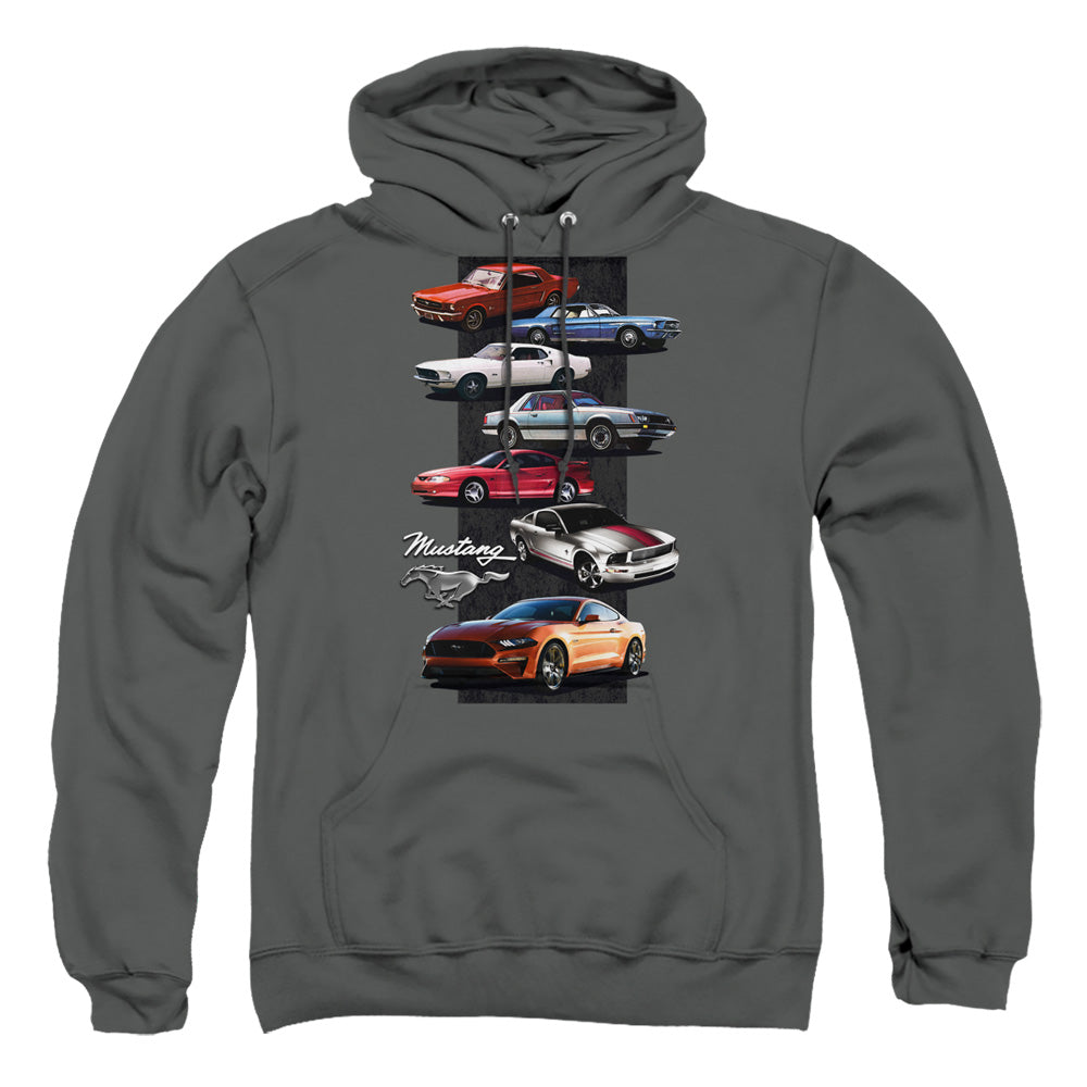 Ford Mustang Mustang Stack Mens Hoodie Charcoal