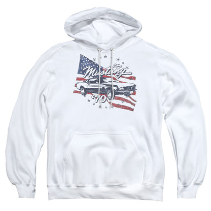 Ford Mustang 70 Mustang Mens Hoodie White