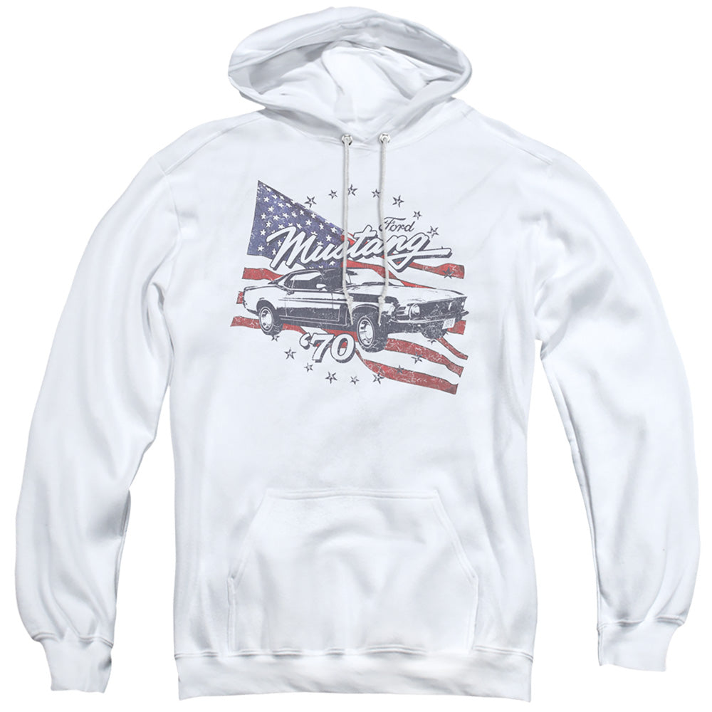 Ford Mustang 70 Mustang Mens Hoodie White