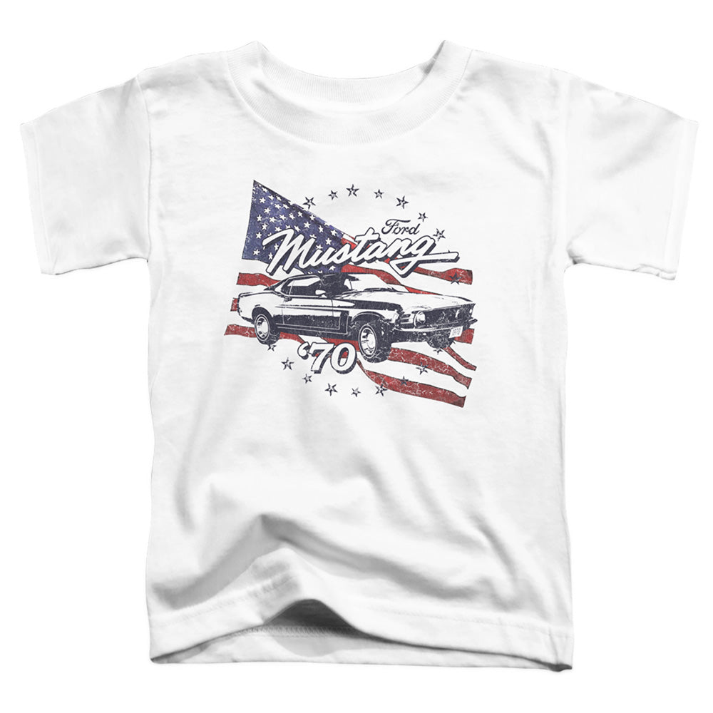 Ford Mustang 70 Mustang Toddler Kids Youth T Shirt White