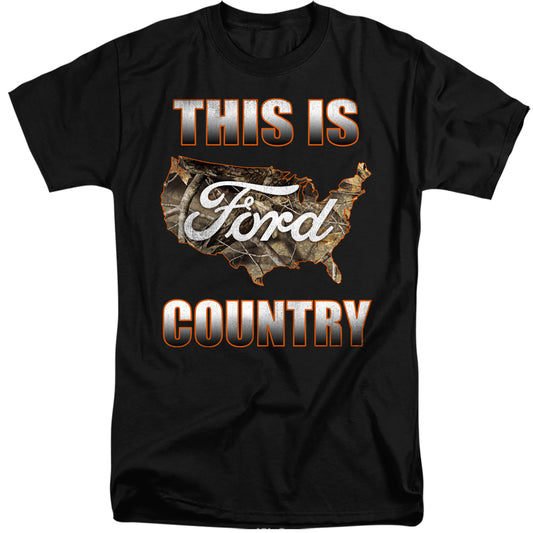 Ford Go Further Orange Camo Mens Tall T Shirt Black Officially Licensed