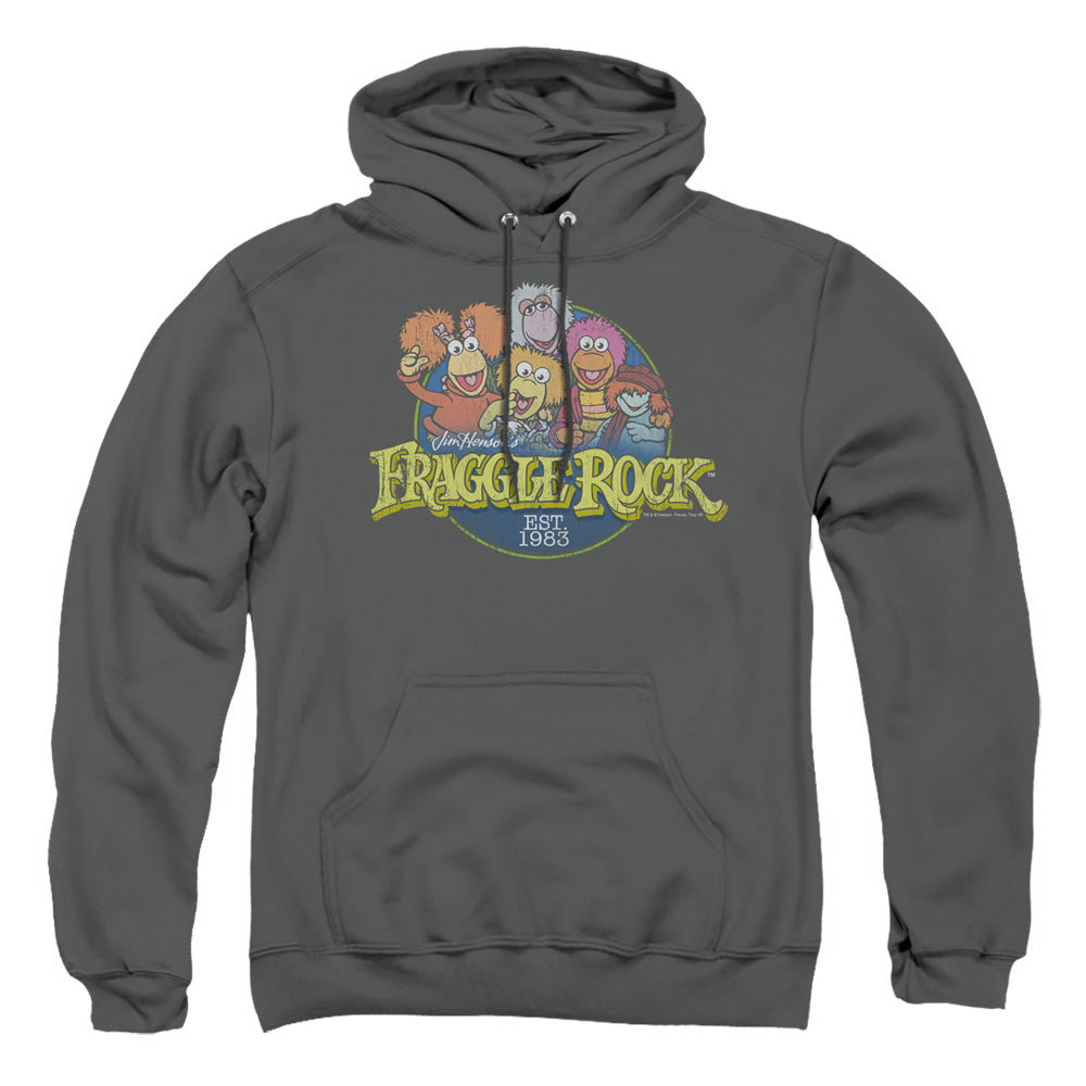 Fraggle Rock Circle Logo Mens Hoodie Charcoal