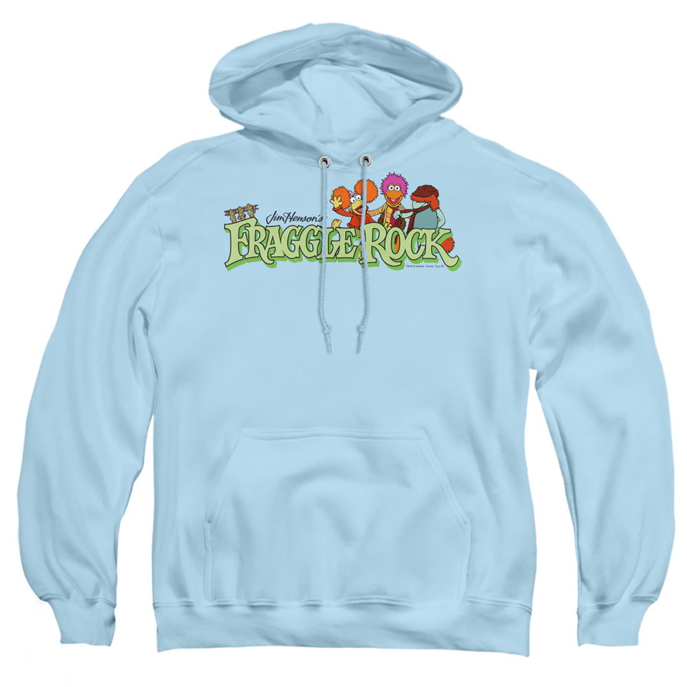Fraggle Rock Leaf Logo Mens Hoodie Light Blue