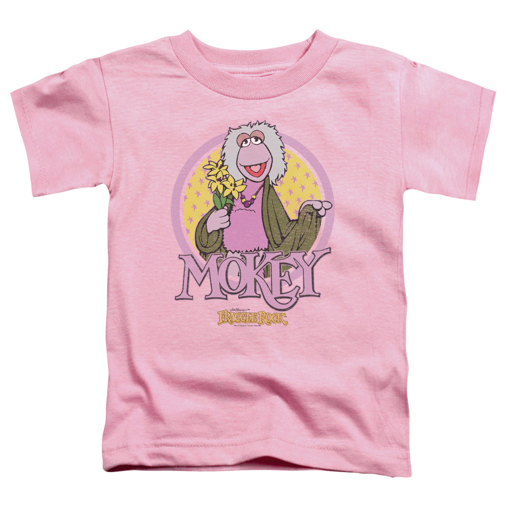 Fraggle Rock Mokey Circle Toddler Kids Youth T Shirt Pink