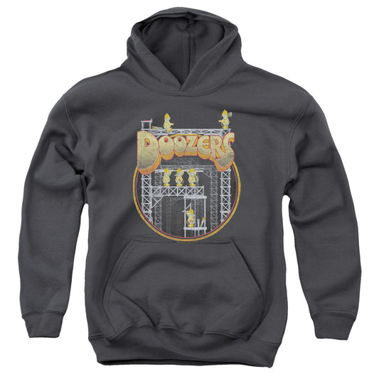 Fraggle Rock Doozers Construction Kids Youth Hoodie Charcoal