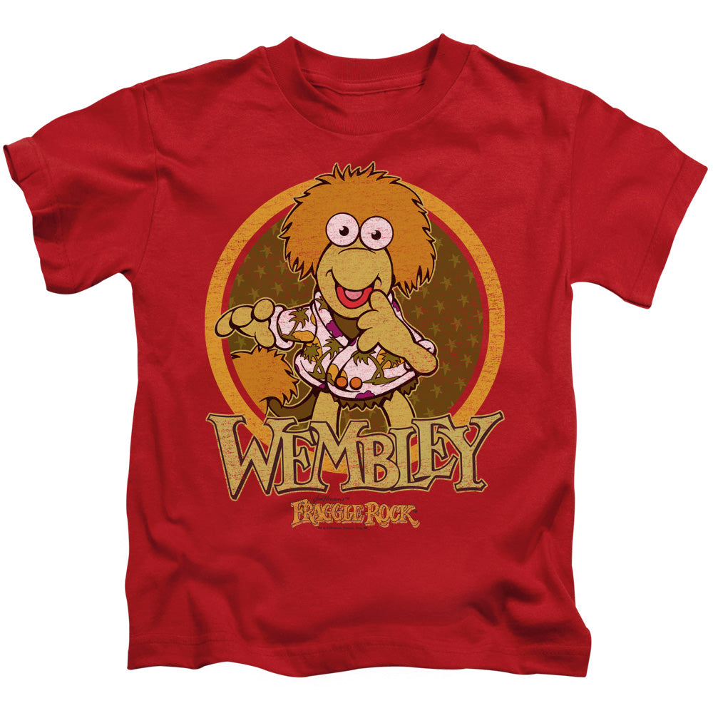 Fraggle Rock Wembley Circle Juvenile Kids Youth T Shirt Red