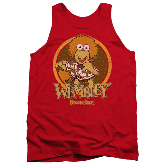 Fraggle Rock Wembley Circle Mens Tank Top Shirt Red