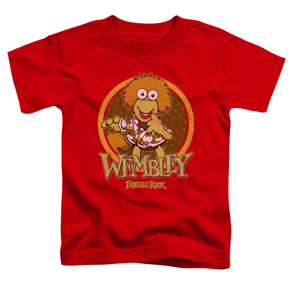 Fraggle Rock Wembley Circle Toddler Kids Youth T Shirt Red