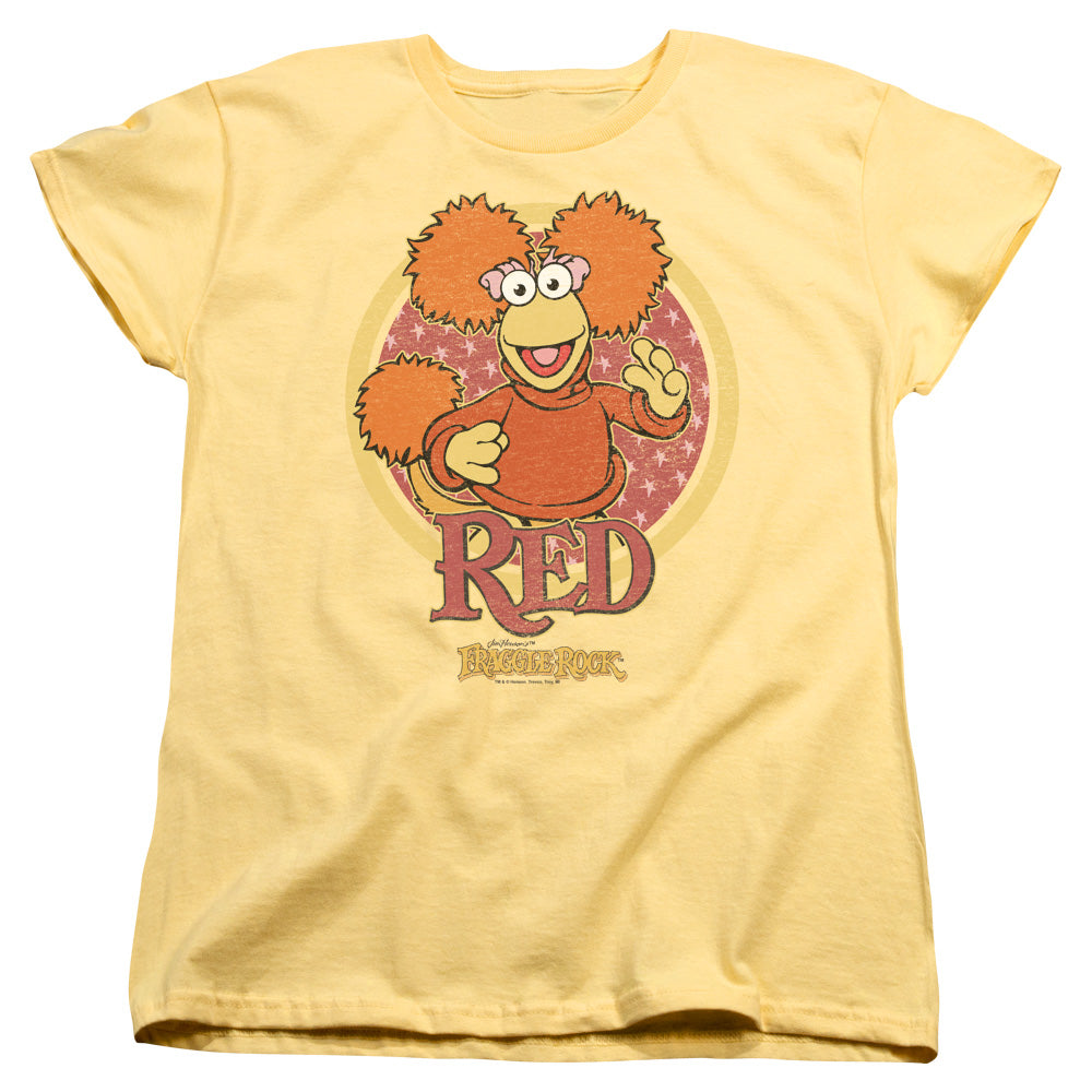 Fraggle Rock Red Circle Womens T Shirt Banana