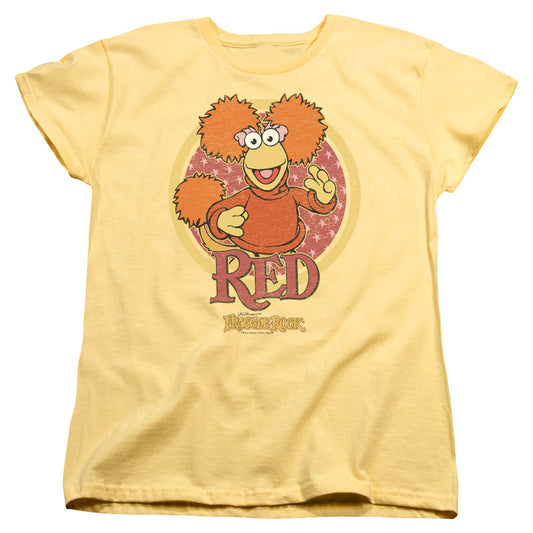 Fraggle Rock Red Circle Womens T Shirt Banana