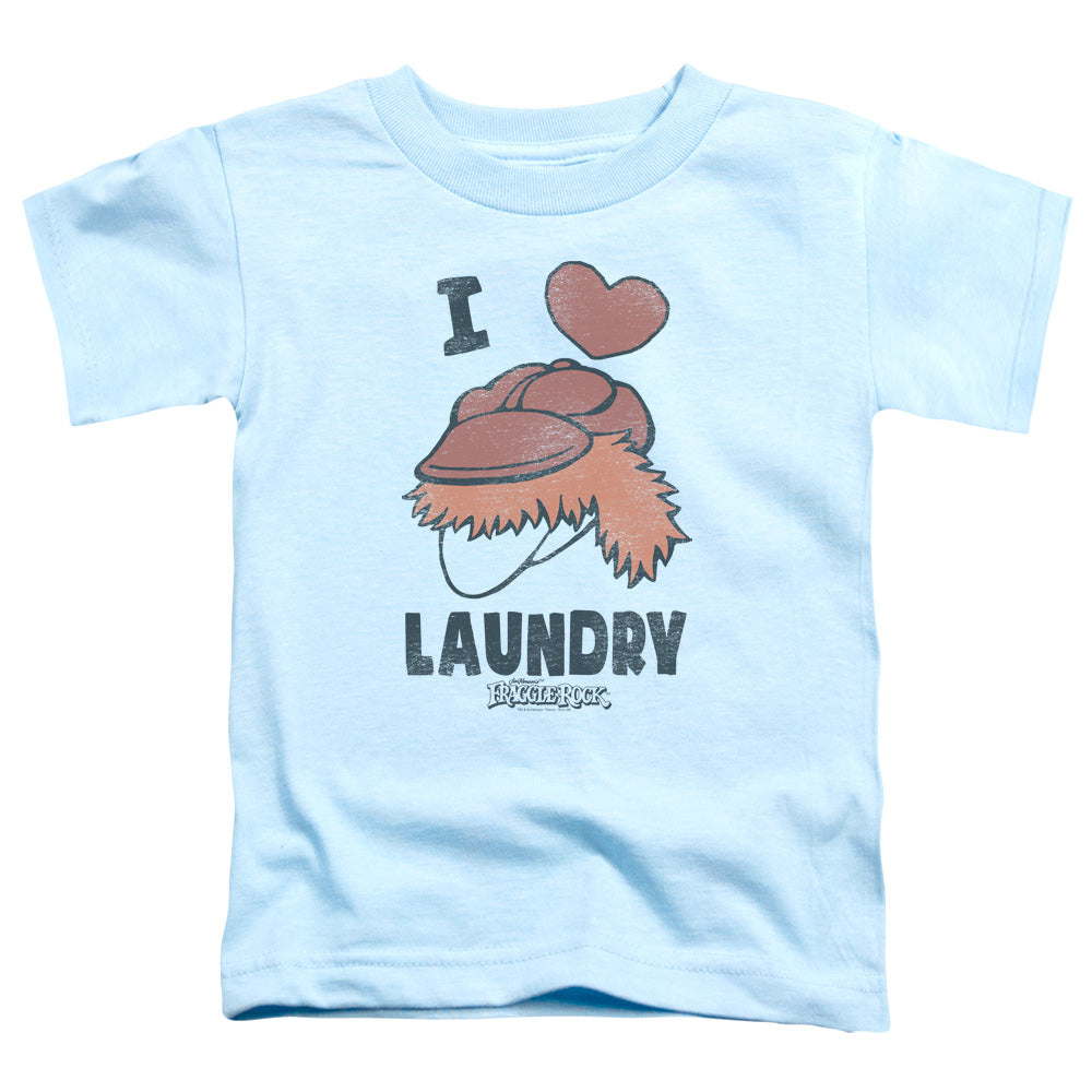 Fraggle Rock Laundry Lover Toddler Kids Youth T Shirt Light Blue