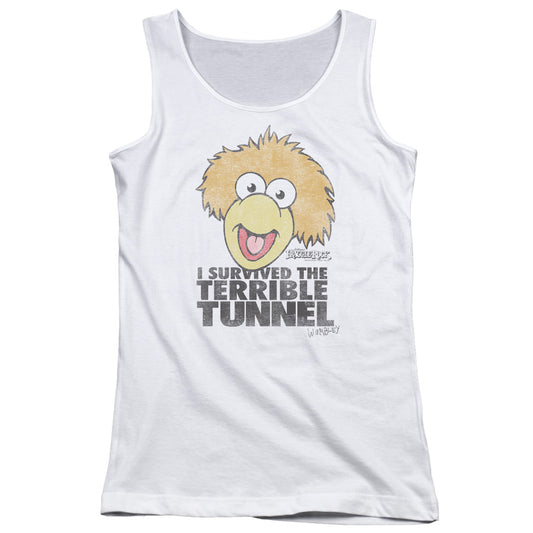 Fraggle Rock Terrible Tunnel Womens Tank Top Shirt White