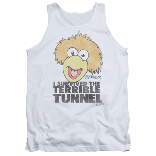 Fraggle Rock Terrible Tunnel Mens Tank Top Shirt White