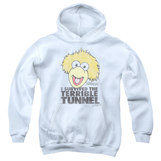 Fraggle Rock Terrible Tunnel Kids Youth Hoodie White