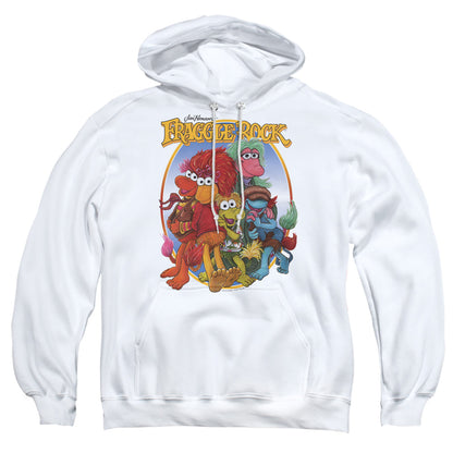Fraggle Rock Group Hug Mens Hoodie White