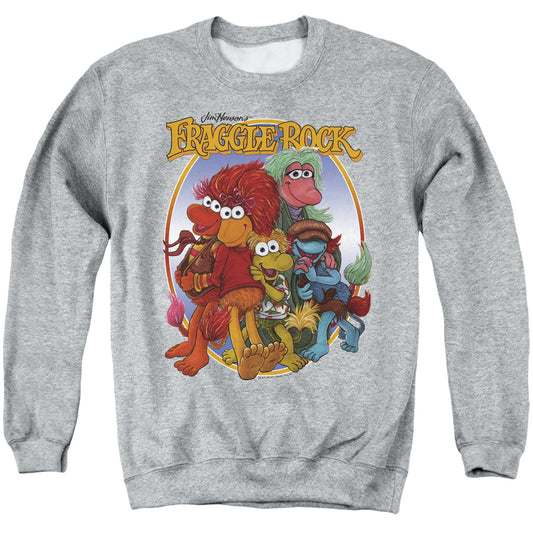 Fraggle Rock Group Hug Mens Crewneck Sweatshirt Athletic Heather