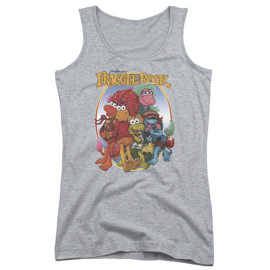 Fraggle Rock Group Hug Womens Tank Top Shirt Athletic Heather