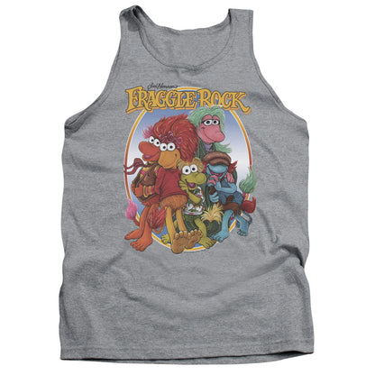 Fraggle Rock Group Hug Mens Tank Top Shirt Athletic Heather