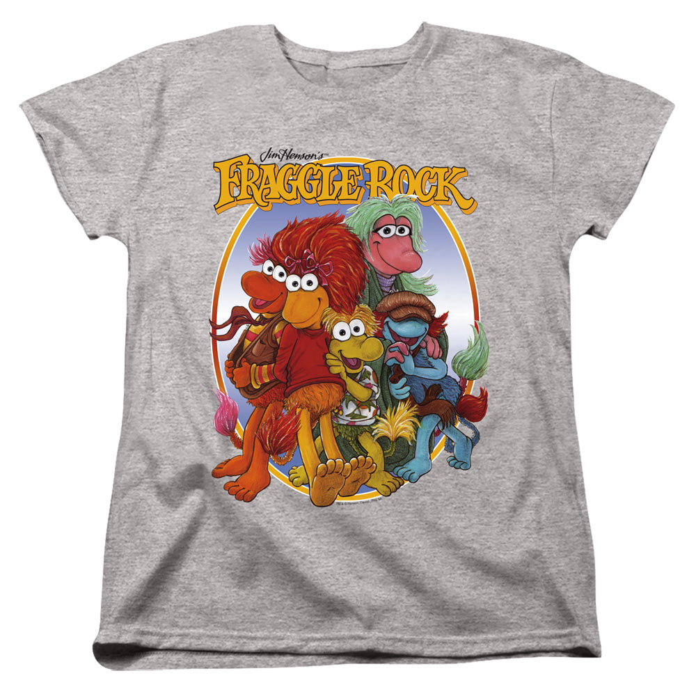 Fraggle Rock Group Hug Womens T Shirt Athletic Heather