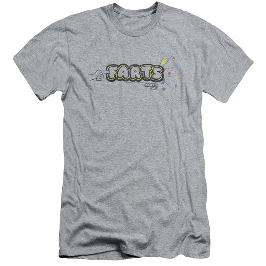 Farts Candy Finger Logo Slim Fit Mens T Shirt Athletic Heather