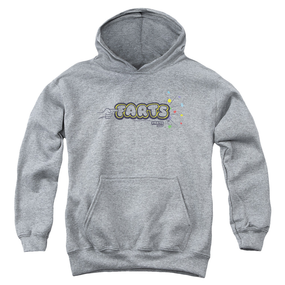 Farts Candy Finger Logo Kids Youth Hoodie Heather