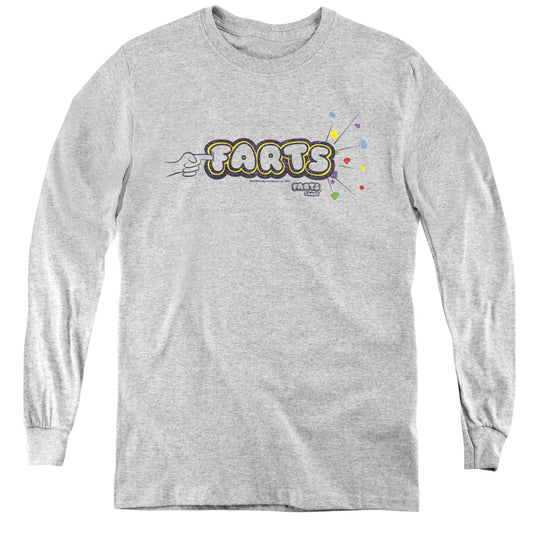 Farts Candy Finger Logo Long Sleeve Kids Youth T Shirt Athletic Heather