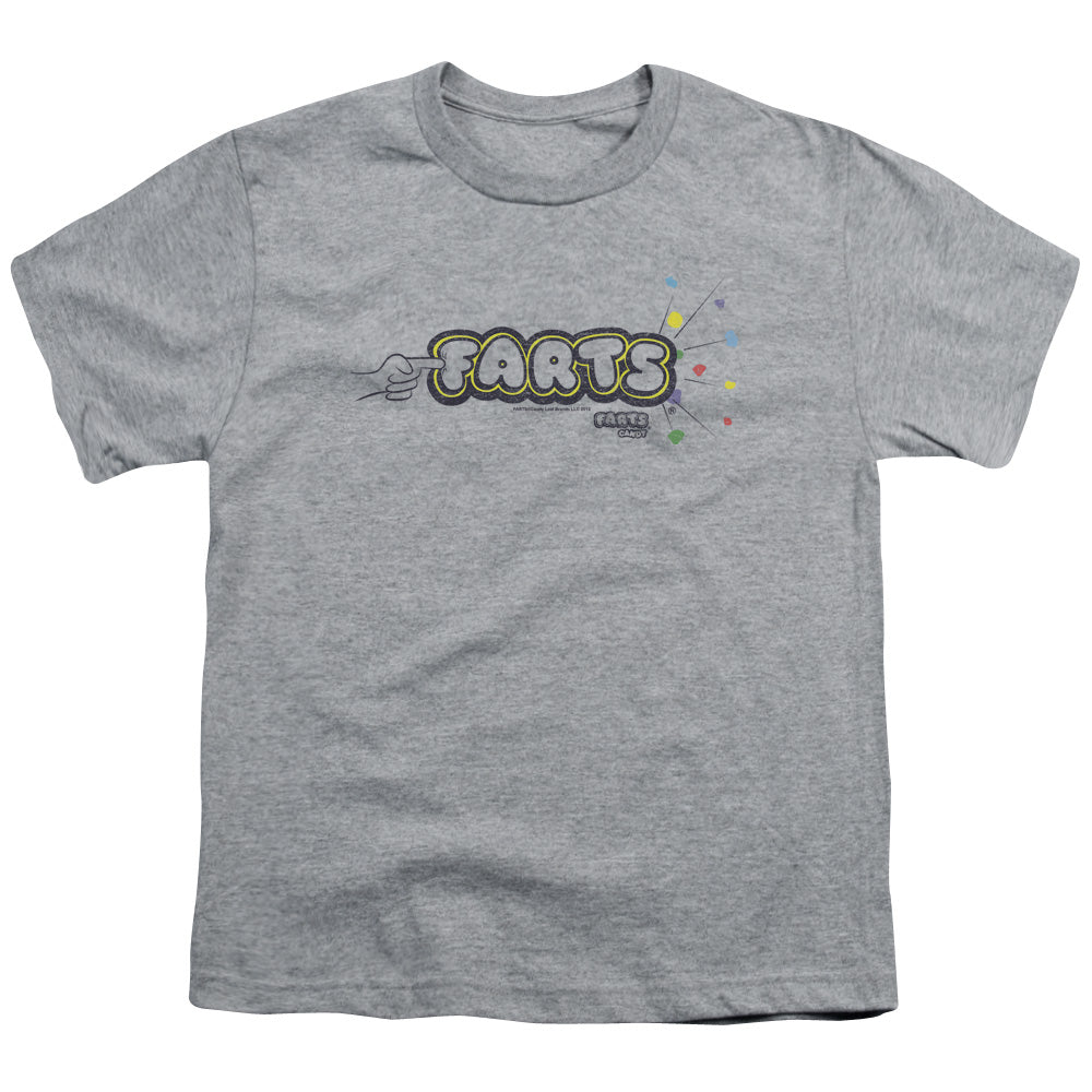 Farts Candy Finger Logo Kids Youth T Shirt Athletic Heather