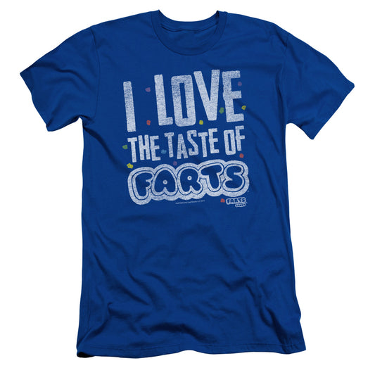 Farts Candy Tasty Farts Slim Fit Mens T Shirt Royal Blue