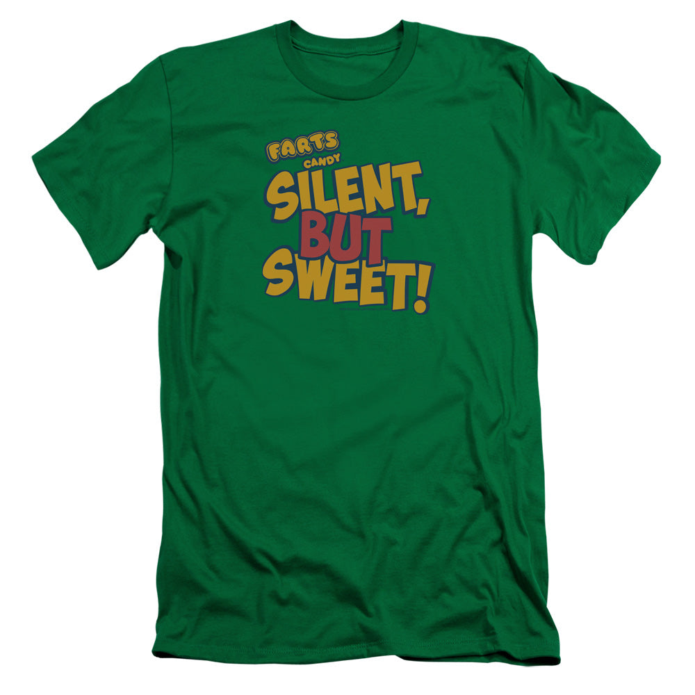 Farts Candy Silent but Sweet Slim Fit Mens T Shirt Kelly Green