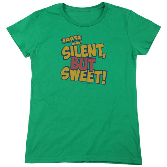 Farts Candy Silent but Sweet Womens T Shirt Kelly Green