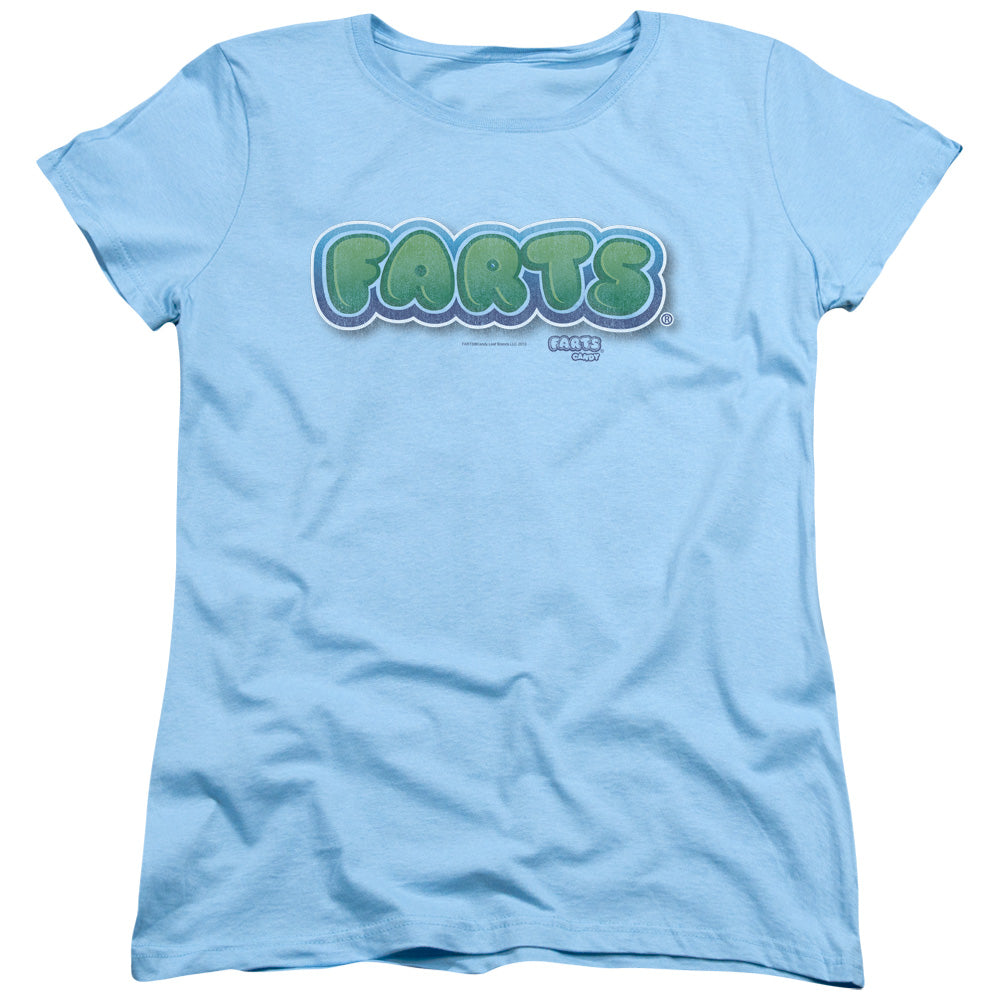 Farts Candy Logo Womens T Shirt Light Blue