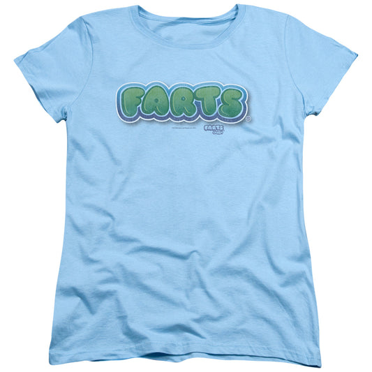 Farts Candy Logo Womens T Shirt Light Blue