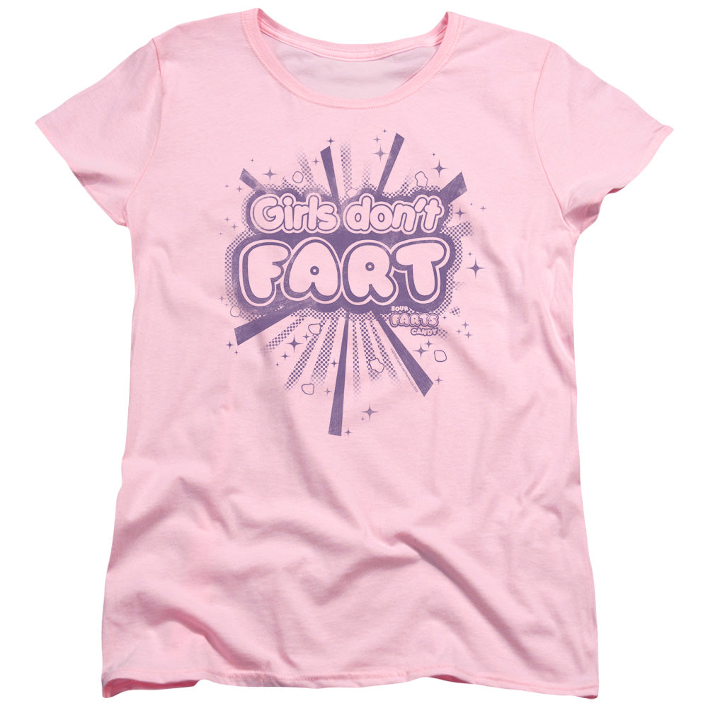 Farts Candy Girls Dont Fart Womens T Shirt Pink