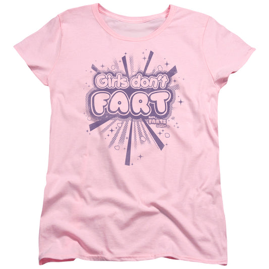 Farts Candy Girls Dont Fart Womens T Shirt Pink