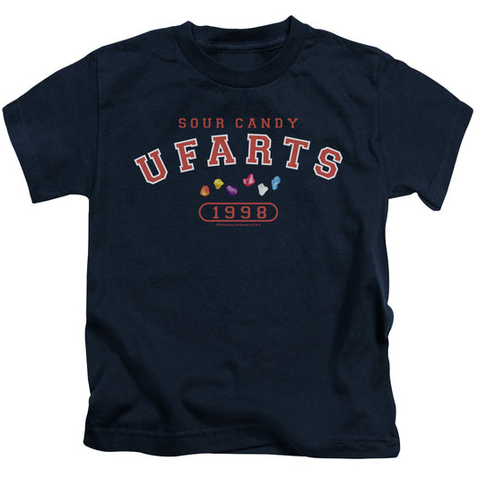 Farts Candy Fart University Juvenile Kids Youth T Shirt Navy