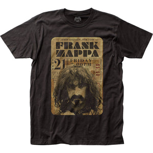 Frank Zappa Concert Ticket Mens T Shirt Black