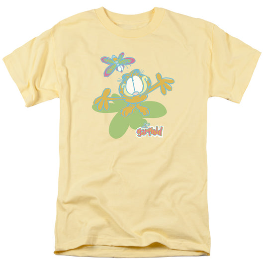 Garfield Butterfly Mens T Shirt Yellow