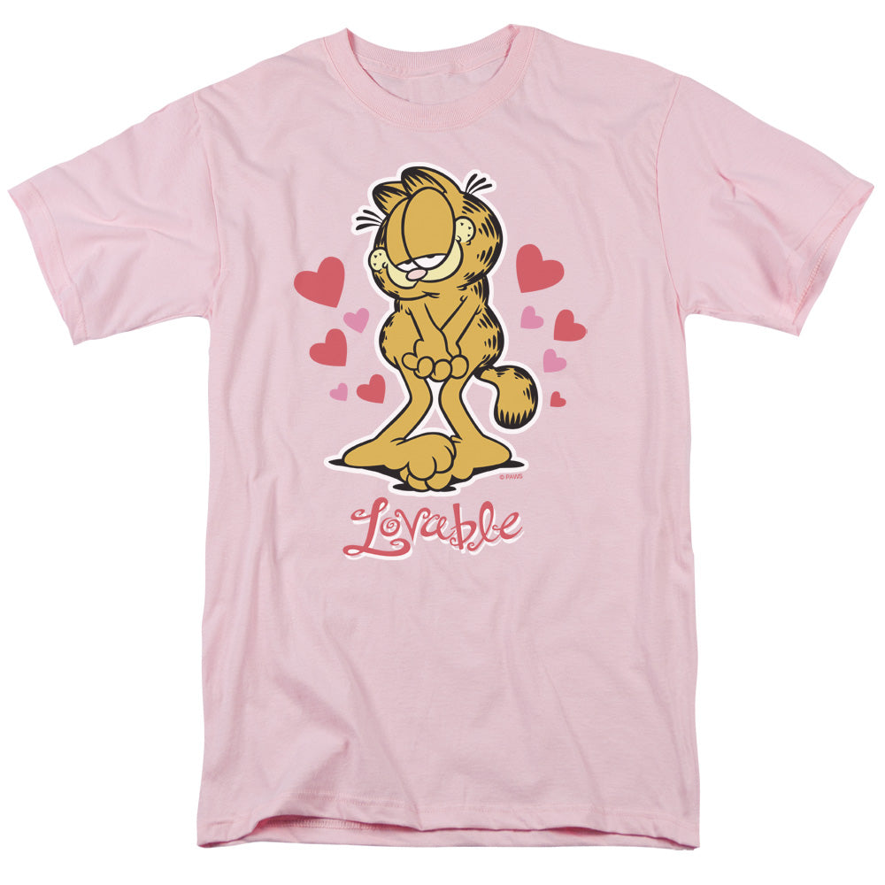 Garfield Lovable Mens T Shirt Pink