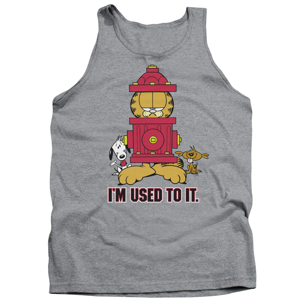 Garfield Im Used to It Mens Tank Top Shirt Athletic Heather