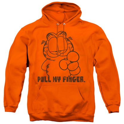Garfield Pull My Finger Mens Hoodie Orange