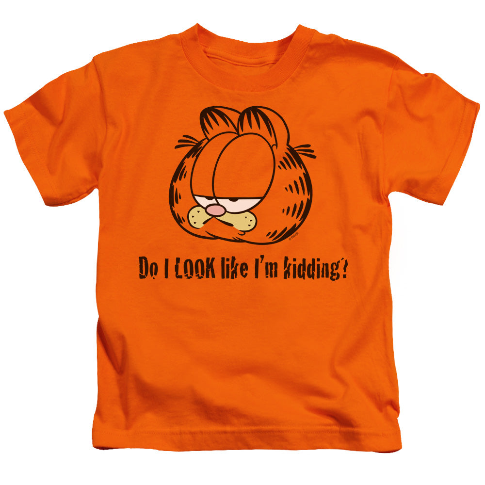 Garfield Do I Look Like Im Kidding Juvenile Kids Youth T Shirt Orange