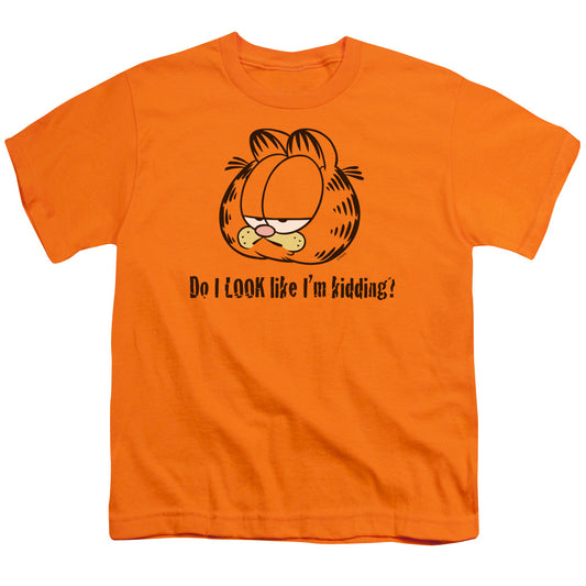 Garfield Do I Look Like Im Kidding Kids Youth T Shirt Orange