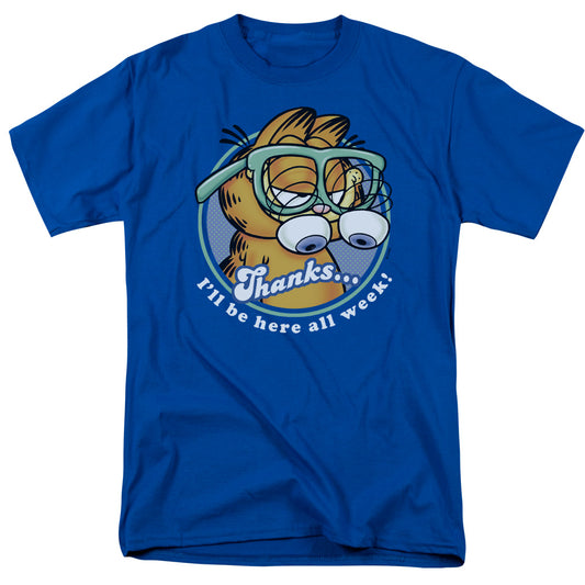 Garfield Performing Mens T Shirt Royal Blue