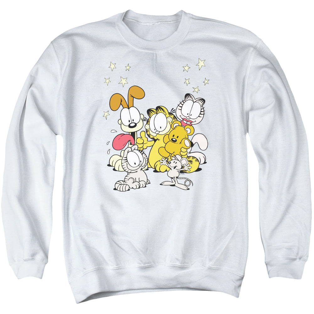 Garfield Friends Are Best Mens Crewneck Sweatshirt White